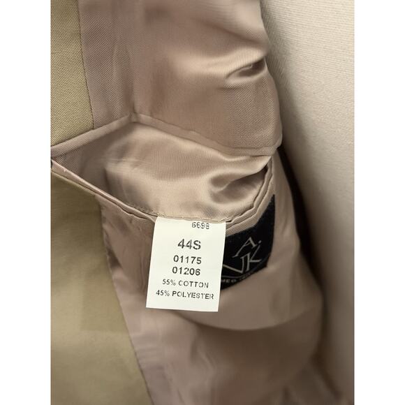 New JoS. A. Bank Tan Suit 44 Short x 39 Pleat Cotton/Poly Spring Weight NWT $350 - Picture 5 of 7